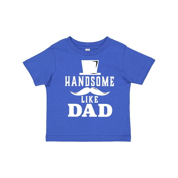 Inktastic Handsome Like Dad with Top and Mustache Boys Toddler T-Shirt