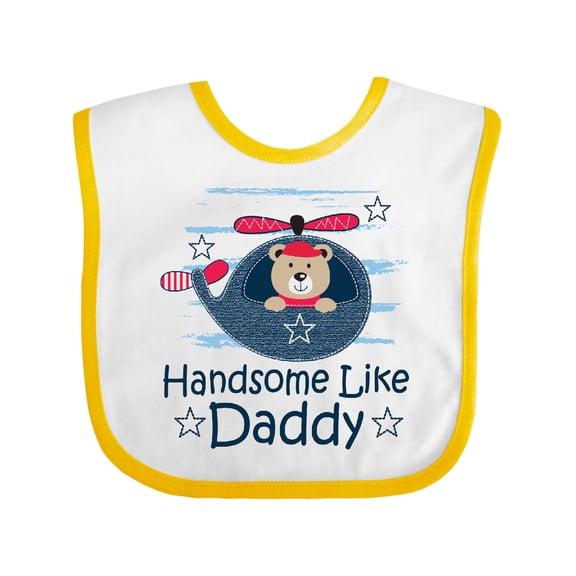 Inktastic Handsome Like Daddy for Boy Boys Baby Bib