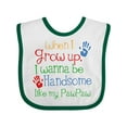 thumbnail image 1 of Inktastic Handsome Like My Pawpaw Boys Baby Bib, 1 of 4