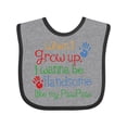 thumbnail image 1 of Inktastic Handsome Like My Pawpaw Boys Baby Bib, 1 of 4