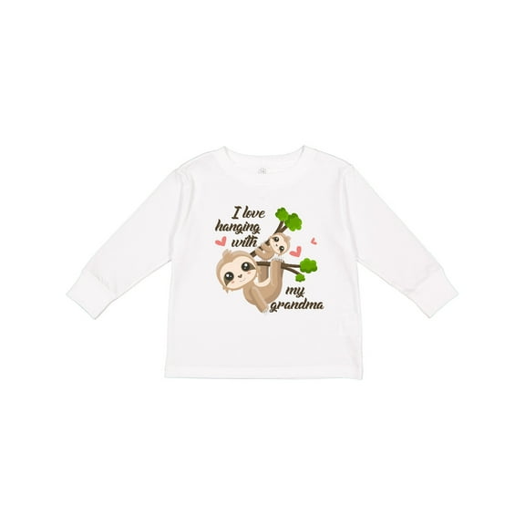 Inktastic Hanging With My Grandma Boys or Girls Long Sleeve Toddler T-Shirt