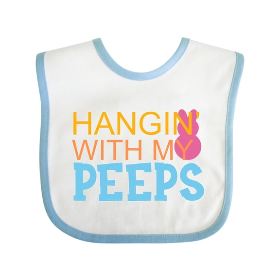 Inktastic Hanging With My Peeps Boys or Girls Baby Bib