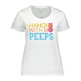 thumbnail image 1 of Inktastic Hanging with My Peeps Women's Plus Size T-Shirt, 1 of 5