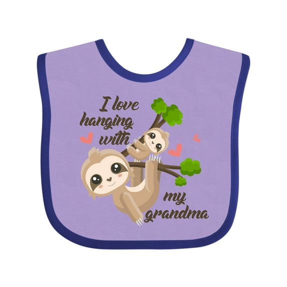 Inktastic Hanging with My Grandma Boys or Girls Baby Bib