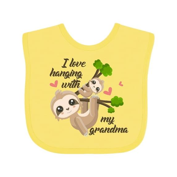 Inktastic Hanging with My Grandma Boys or Girls Baby Bib