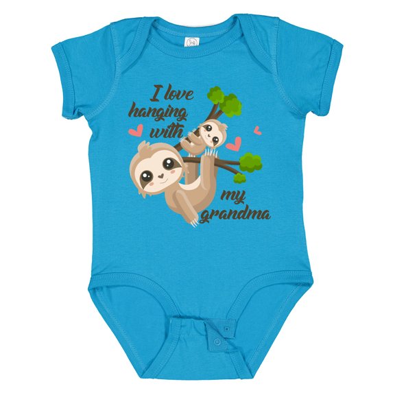 Inktastic Hanging with My Grandma Boys or Girls Baby Bodysuit