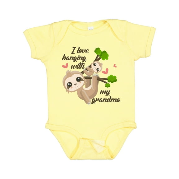 Inktastic Hanging with My Grandma Boys or Girls Baby Bodysuit