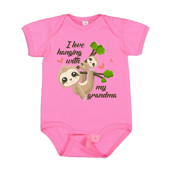 Inktastic Hanging with My Grandma Boys or Girls Baby Bodysuit