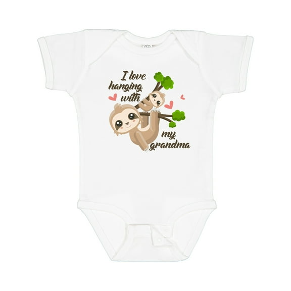 Inktastic Hanging with My Grandma Boys or Girls Baby Bodysuit