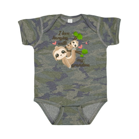 Inktastic Hanging with My Grandma Boys or Girls Baby Bodysuit
