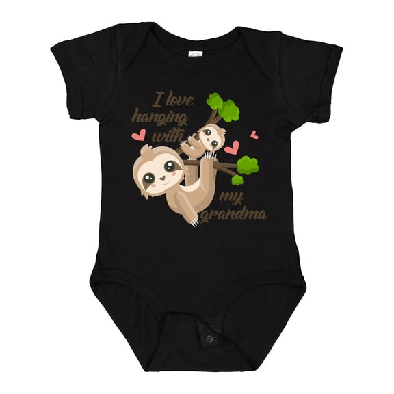 Inktastic Hanging with My Grandma Boys or Girls Baby Bodysuit