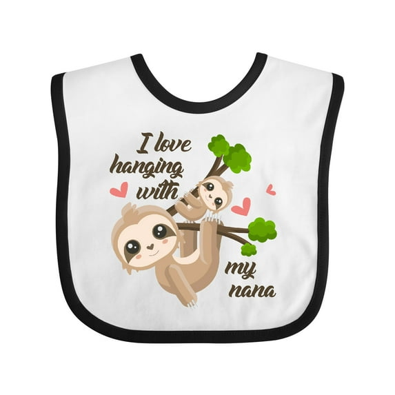 Inktastic Hanging with My Nana Boys or Girls Baby Bib