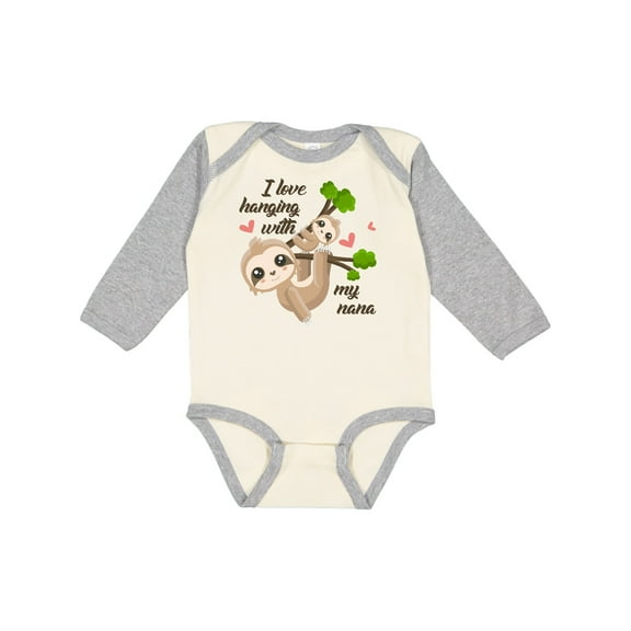 Inktastic Hanging with My Nana Boys or Girls Long Sleeve Baby Bodysuit