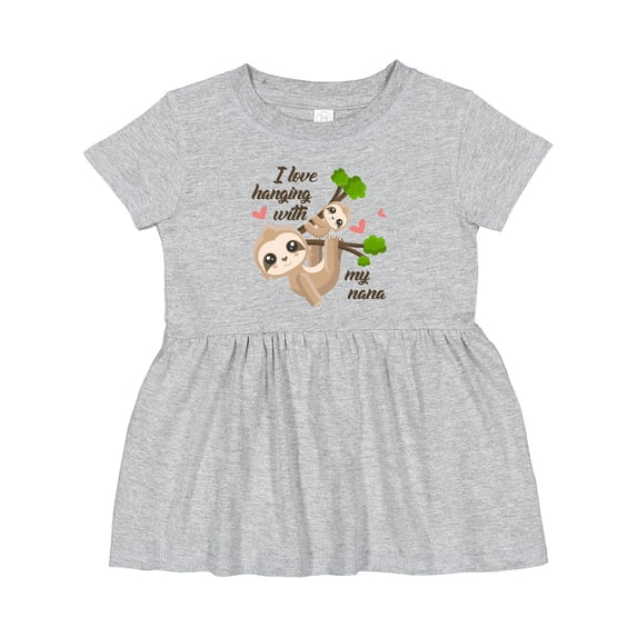 Inktastic Hanging with My Nana Girls Baby Dress