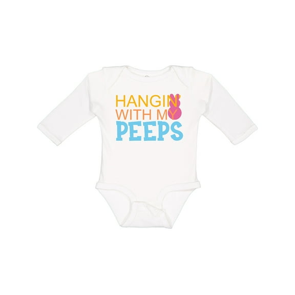 Inktastic Hanging with My Peeps Boys or Girls Long Sleeve Baby Bodysuit