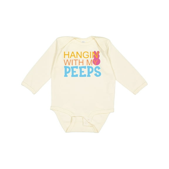 Inktastic Hanging with My Peeps Boys or Girls Long Sleeve Baby Bodysuit