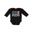 thumbnail image 1 of Inktastic Hanging with My Peeps Boys or Girls Long Sleeve Baby Bodysuit, 1 of 5