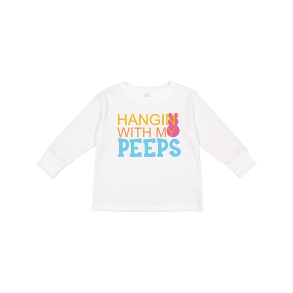 Inktastic Hanging with My Peeps Boys or Girls Long Sleeve Toddler T-Shirt