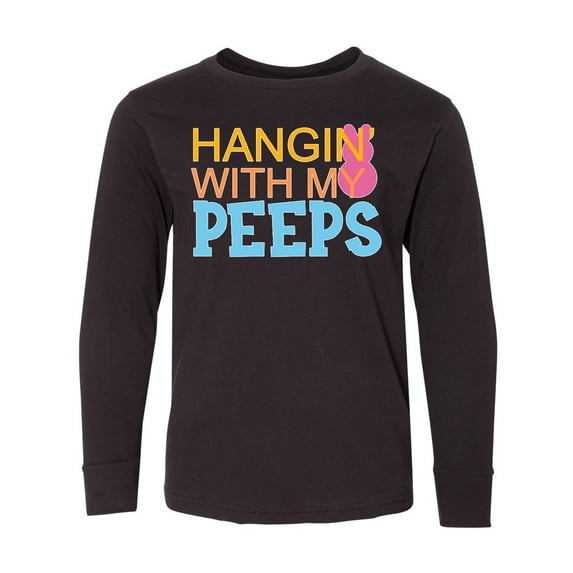 Inktastic Hanging with My Peeps Long Sleeve Youth T-Shirt