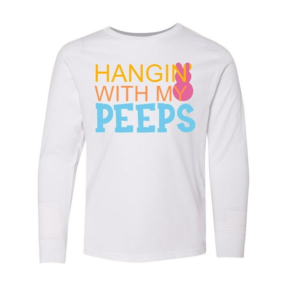Inktastic Hanging with My Peeps Long Sleeve Youth T-Shirt
