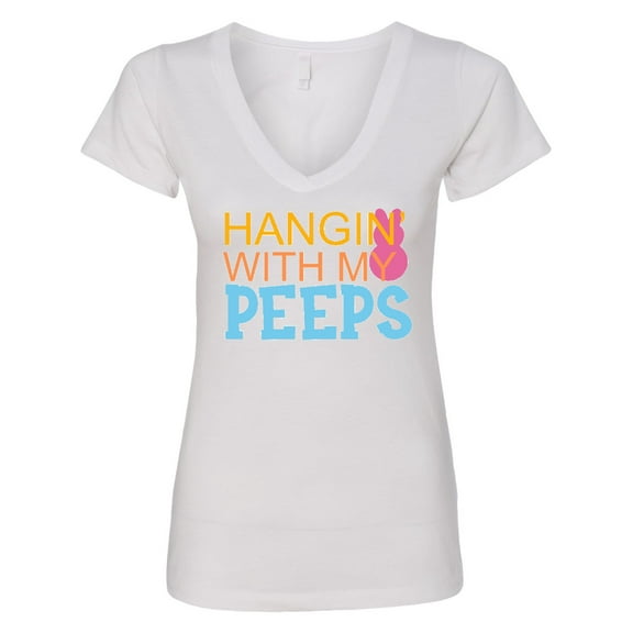 Inktastic Hanging with My Peeps Women's V-Neck T-Shirt
