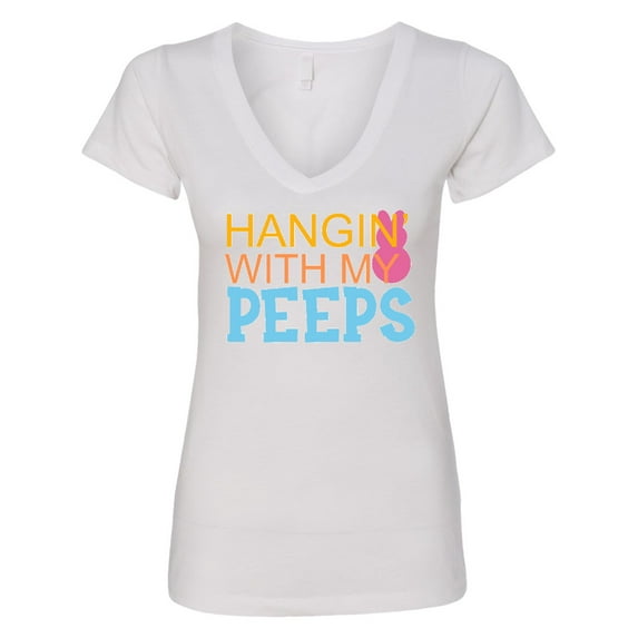 Inktastic Hanging with My Peeps Women's V-Neck T-Shirt