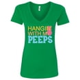 thumbnail image 1 of Inktastic Hanging with My Peeps Women's V-Neck T-Shirt, 1 of 5