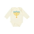 thumbnail image 1 of Inktastic Hanukkah Chanukah Menorah Boys or Girls Long Sleeve Baby Bodysuit, 1 of 5