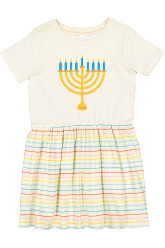 Hanukkah Chanukah Menorah Girls Toddler Dress