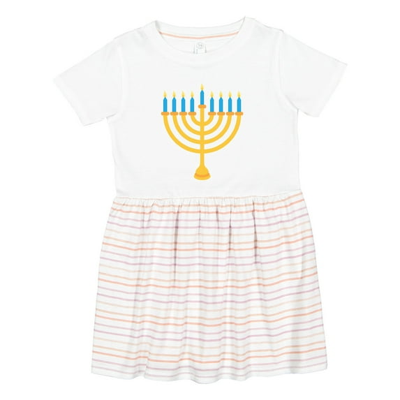 Inktastic Hanukkah Chanukah Menorah Girls Toddler Dress
