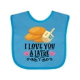 thumbnail image 1 of Inktastic Hanukkah Cute Latke Dreidel Girls Baby Bib, 1 of 4
