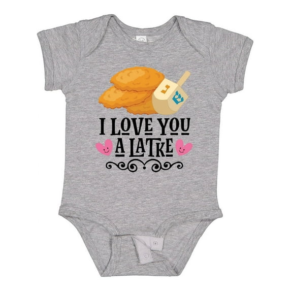 Inktastic Hanukkah Cute Latke Dreidel Girls Baby Bodysuit
