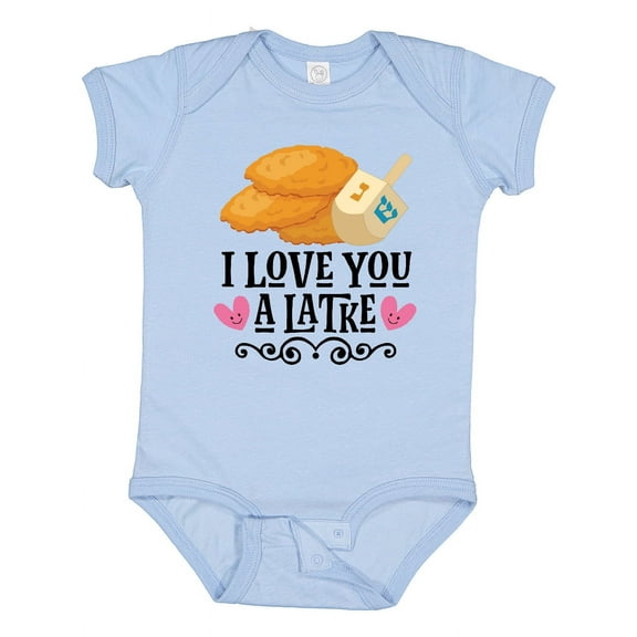 Inktastic Hanukkah Cute Latke Dreidel Girls Baby Bodysuit