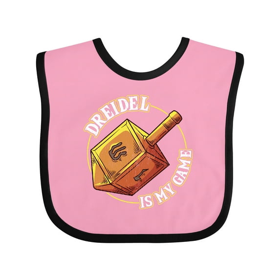 Inktastic Hanukkah Dreidel Game Boys or Girls Baby Bib