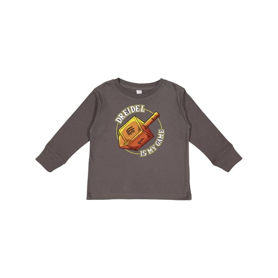 Inktastic Hanukkah Dreidel Game Boys or Girls Long Sleeve Toddler T-Shirt