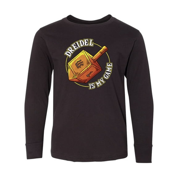 Inktastic Hanukkah Dreidel Game Long Sleeve Youth T-Shirt