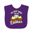 thumbnail image 1 of Inktastic Hanukkah Funny Here for Latkes Boys or Girls Baby Bib, 1 of 4