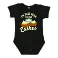 thumbnail image 1 of Inktastic Hanukkah Funny Here for Latkes Boys or Girls Baby Bodysuit, 1 of 5