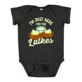 thumbnail image 1 of Inktastic Hanukkah Funny Here for Latkes Boys or Girls Baby Bodysuit, 1 of 5