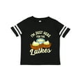 thumbnail image 1 of Inktastic Hanukkah Funny Here for Latkes Boys or Girls Toddler T-Shirt, 1 of 5