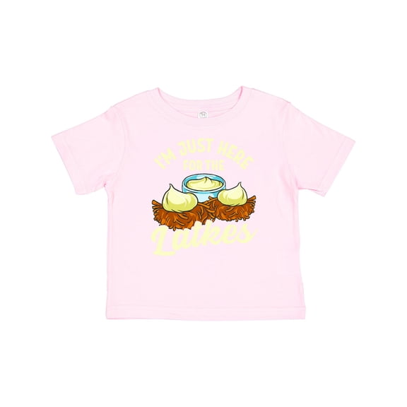 Inktastic Hanukkah Funny Here for Latkes Boys or Girls Toddler T-Shirt