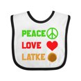 thumbnail image 1 of Inktastic Hanukkah Funny Latke Boys or Girls Baby Bib, 1 of 4