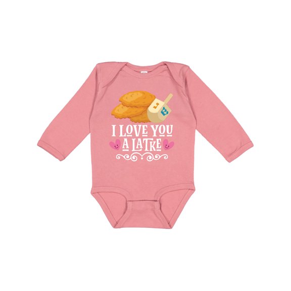 Inktastic Hanukkah Funny Latke Girls Long Sleeve Baby Bodysuit