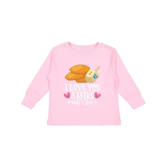 Inktastic Hanukkah Funny Latke Girls Long Sleeve Toddler T-Shirt