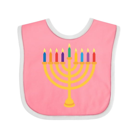Inktastic Hanukkah Menorah Candles Boys or Girls Baby Bib