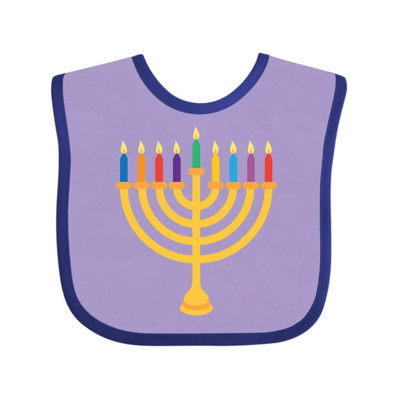 Inktastic Hanukkah Menorah Candles Boys or Girls Baby Bib