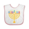 thumbnail image 1 of Inktastic Hanukkah Menorah Candles Boys or Girls Baby Bib, 1 of 4