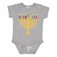 thumbnail image 1 of Inktastic Hanukkah Menorah Candles Boys or Girls Baby Bodysuit, 1 of 5