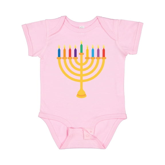 Inktastic Hanukkah Menorah Candles Boys or Girls Baby Bodysuit