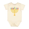 thumbnail image 1 of Inktastic Hanukkah Menorah Candles Boys or Girls Baby Bodysuit, 1 of 5